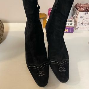 Vintage Suede Chanel Boots
